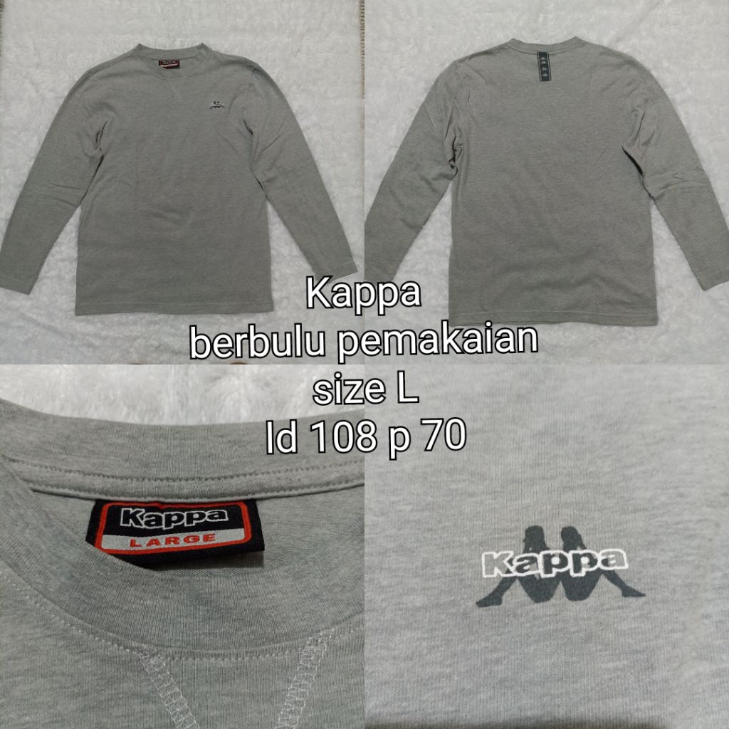 Kappa | kaos katun lengan panjang | size L