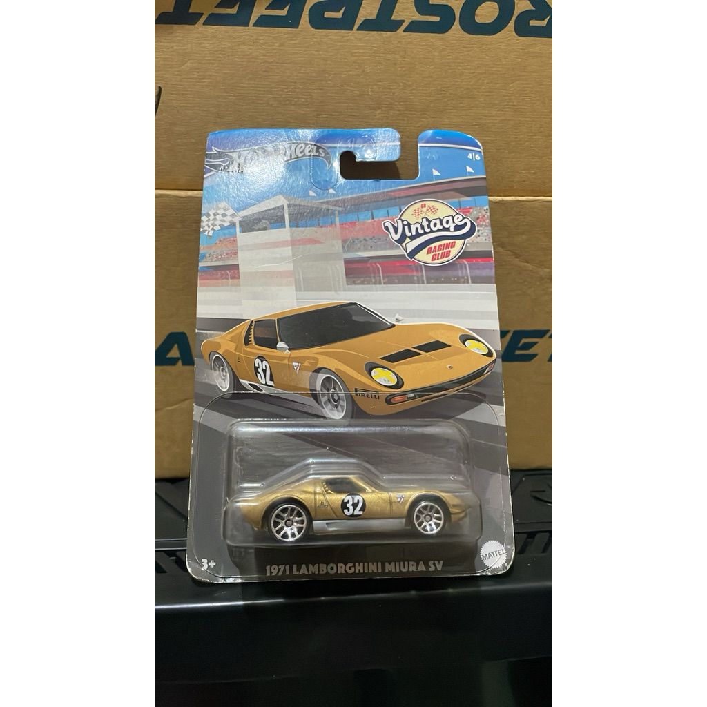 Hot Wheels Vintage Series 1971 Lamborghini Miura SV Original New Segel Hotwheels Diecast