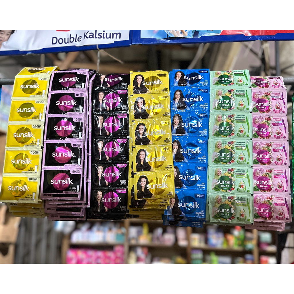 SUNSILK SHAMPOO 9ml & CONDITIONER SACHET 5ml (isi 12/renceng)