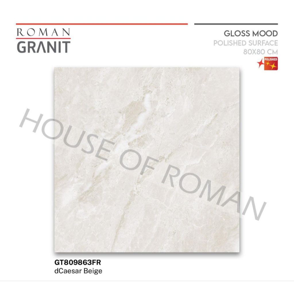 Roman Granit GT809863FR dCaesar Beige 80x80 Kw1