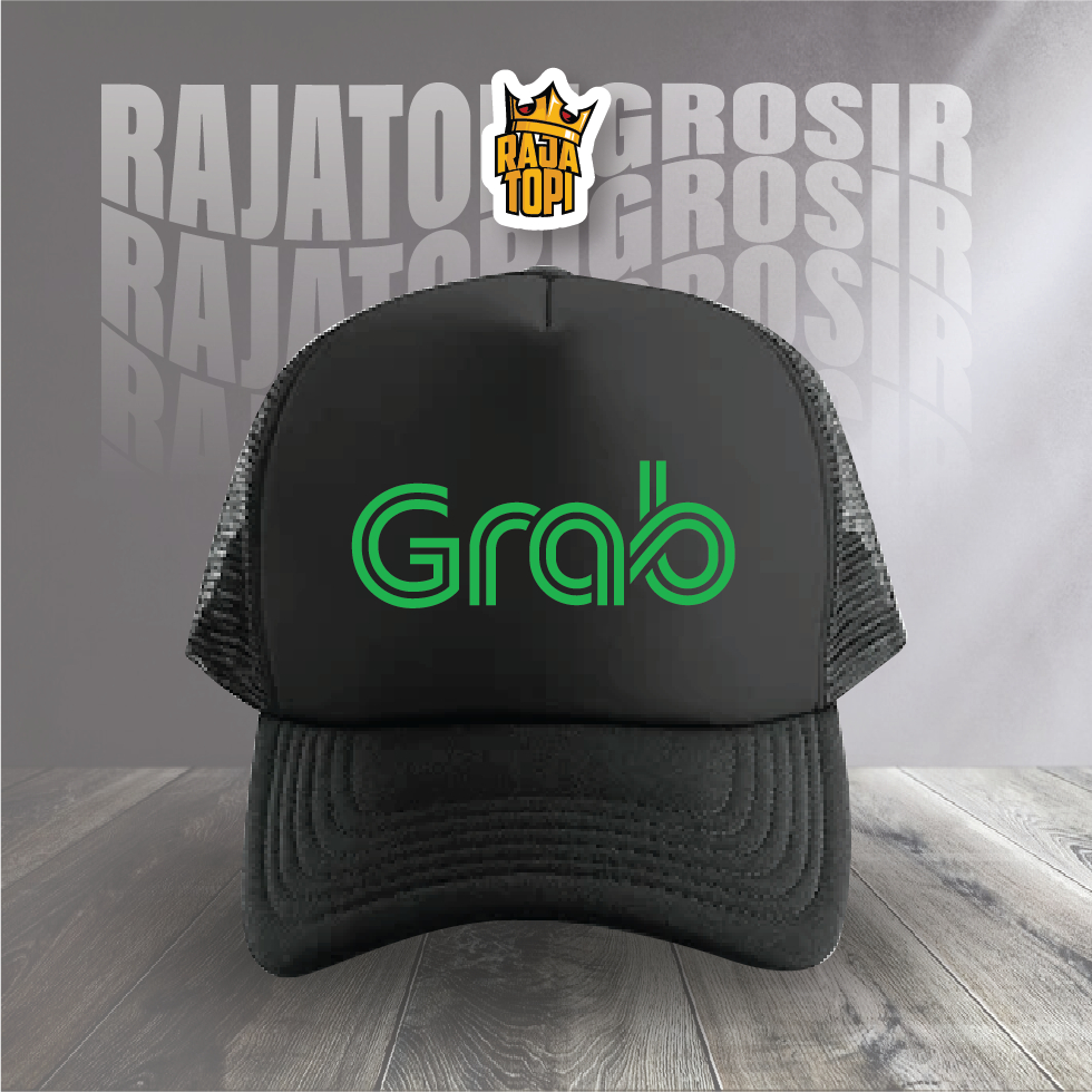 topi custom sablon satuan/ topi sablon / kurir GRAB