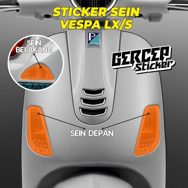 Stiker Lampu Sein Vespa LX / S 125/150 | Stiker Pelindung Lampu Sein Vespa LX / S 125/150