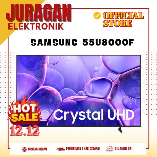 SAMSUNG 55U8000F SMART GOOGLE TV 55 INCH CRYSTAL 4K UHD Q-SYMPHONY DOLBY ATMOS UA55U8000FKXXD UA55U8
