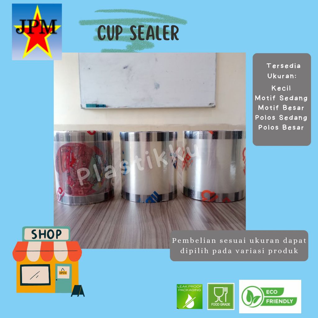 Sealer Cup Plastik Motif Dan Polos  / Plastik Cup Sealer / Plastik Sealer