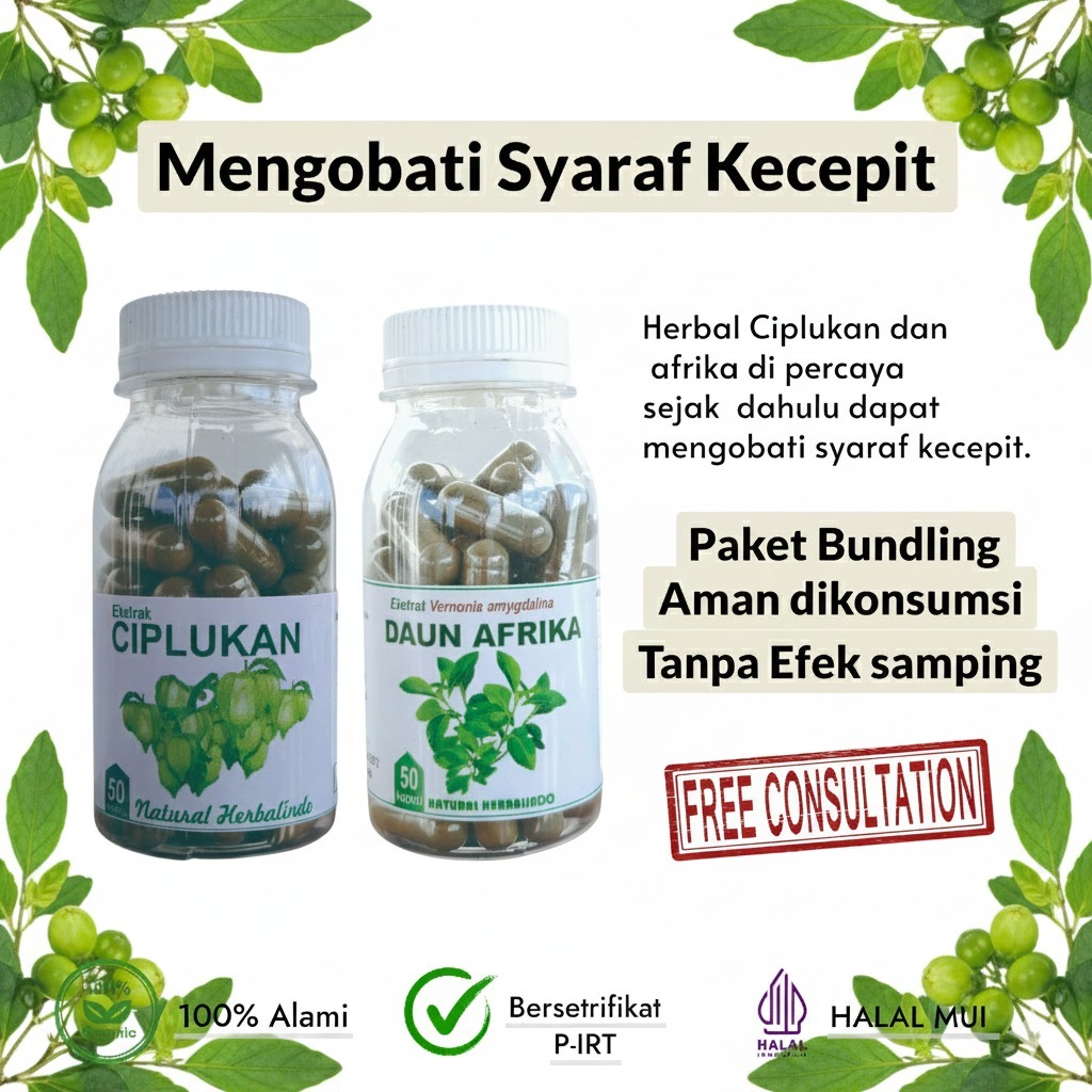 obat herbal neuropati stroke ciplukan kolestrol jantung daun afrika kapsul