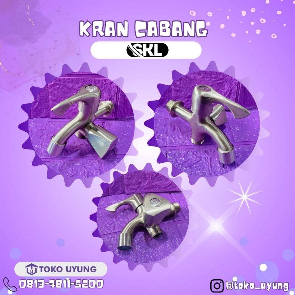 kran cabang stainless / kran shower cabang SKL