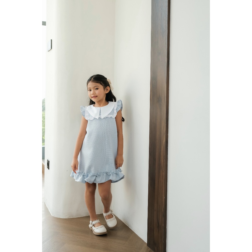 Katarina kids - collar tweed dress | dress tweed anak