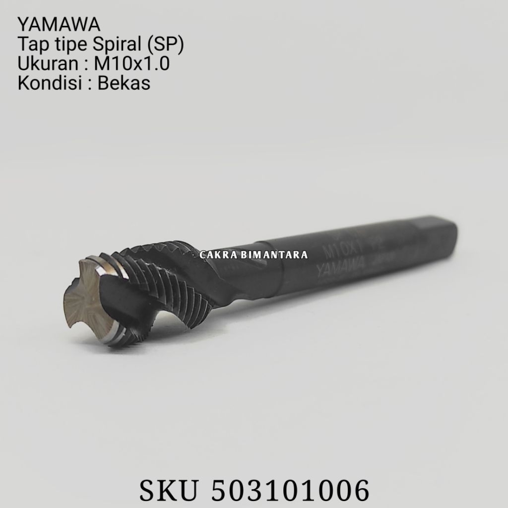 Yamawa Tap bekas M10x1.0 Spiral pembuat mur M 10x1.0 SP taping M10 x 1.0 senai lubang