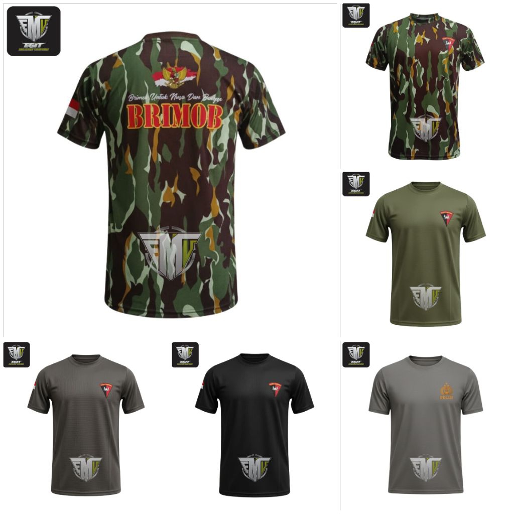 Kaos Brimob Polri kaos polisi kaos dryfit