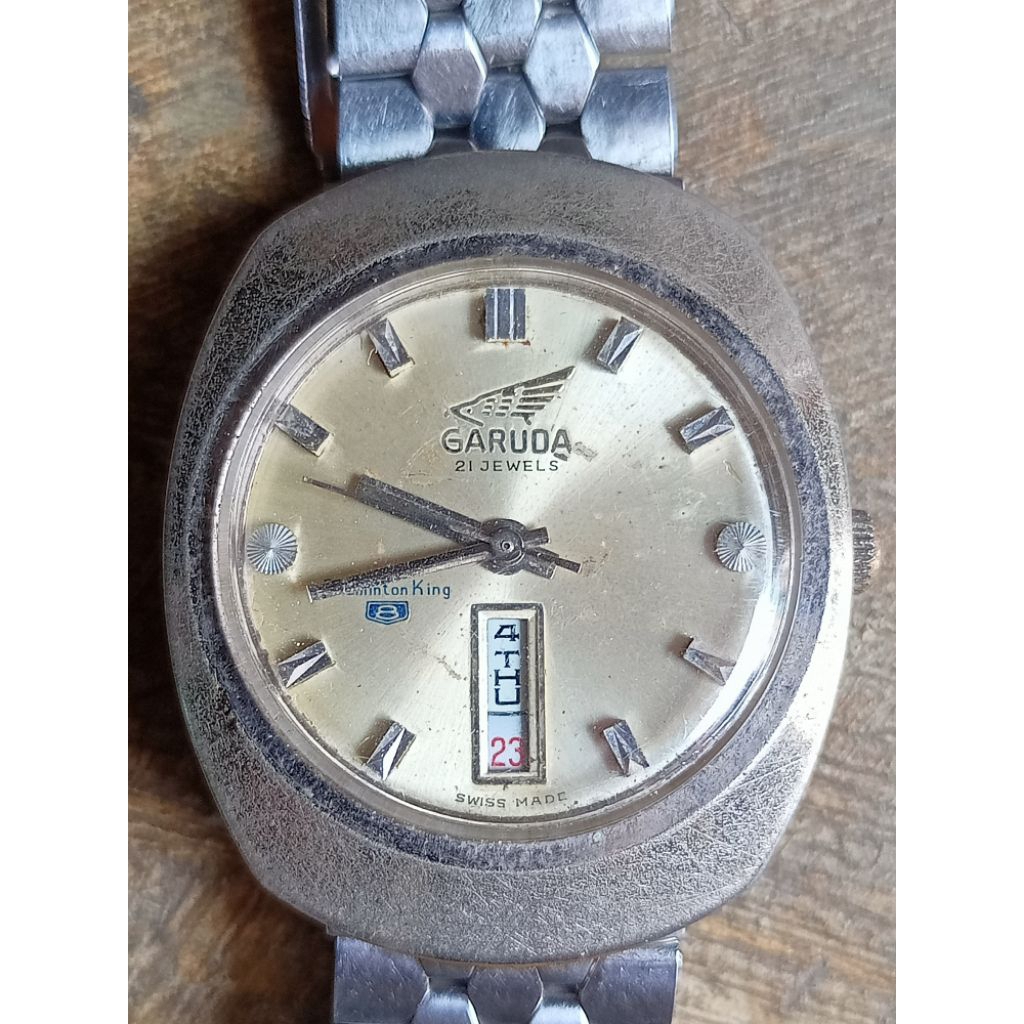 jam tangan jadul Garuda manual winding Swiss made