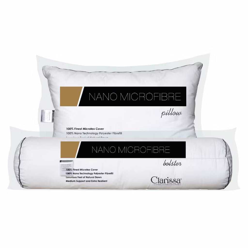 Bantal Guling Nano Microfiber bulu angsa sintetis - Clarissa empuk dan nyaman dari kualitas hotel