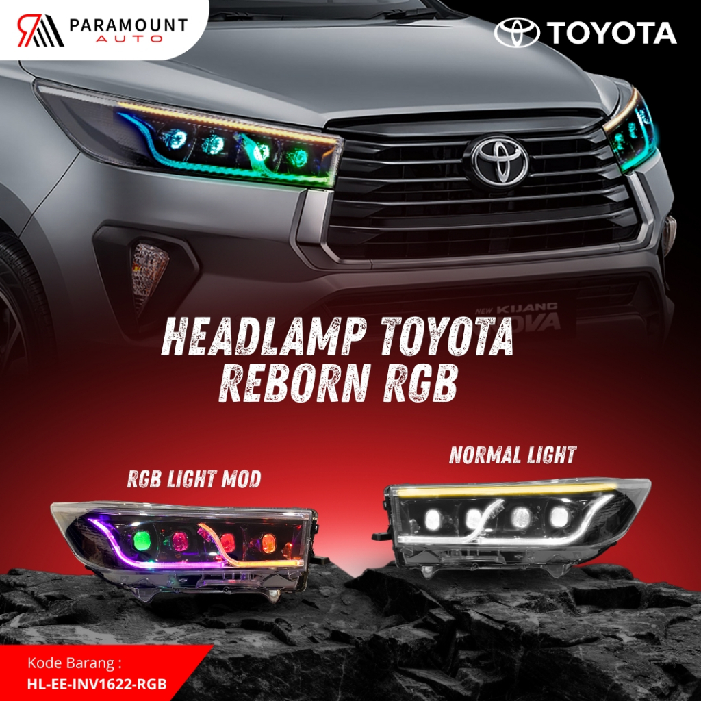 Headlamp Innova Reborn 2016 - 2022 Headlamp Projector Welcome LED Sequintal MOD & RGB
