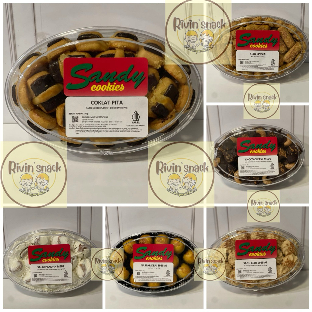 SANDY COOKIES SPECIAL (MERAH) (TOPLES OVAL) NASTAR / KASTENGEL / SAGU KEJU / PUTRI SALJU MEDE (TIN K
