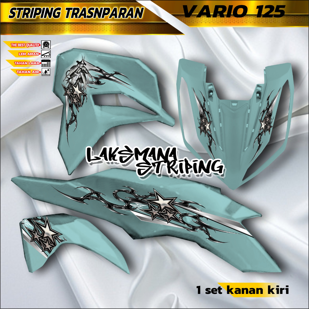 Striping VARIO 125 NEW Stiker TRANSPARAN HONDA VARIO Variasi stiker MOTOR KEREN Bisa Tambah TULISAN