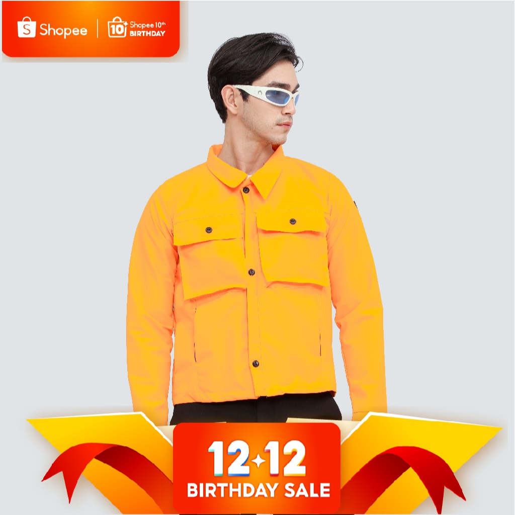 Bdgboys Jacket Overshirt Orange Button