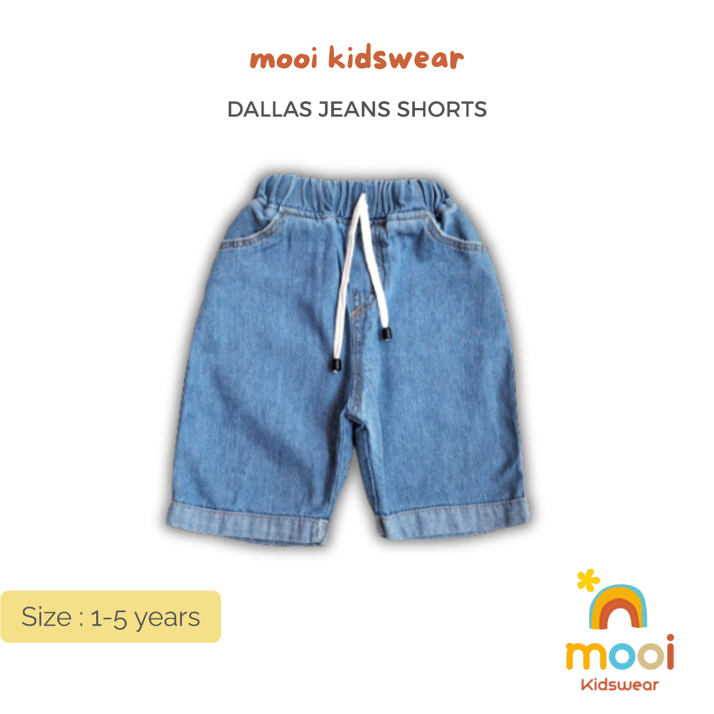 Celana Anak Jeans Pendek Stik Balik Dallas 1-5 Tahun