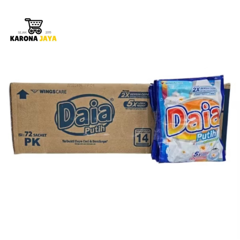 Daia Bubuk Putih Renceng 47gr [1 Dus/12 Renceng/72 Sachet]