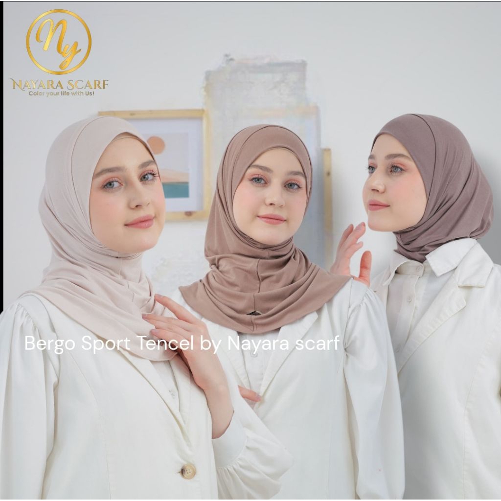 Nayara Scarf Bergo Sport Kaos Tencel Adem Premium
