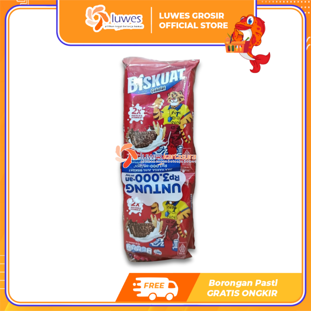 [GROSIR] Biskuat Cokelat Pack Isi 20pcs Biskuit Snack Cemilan Renyah Murah