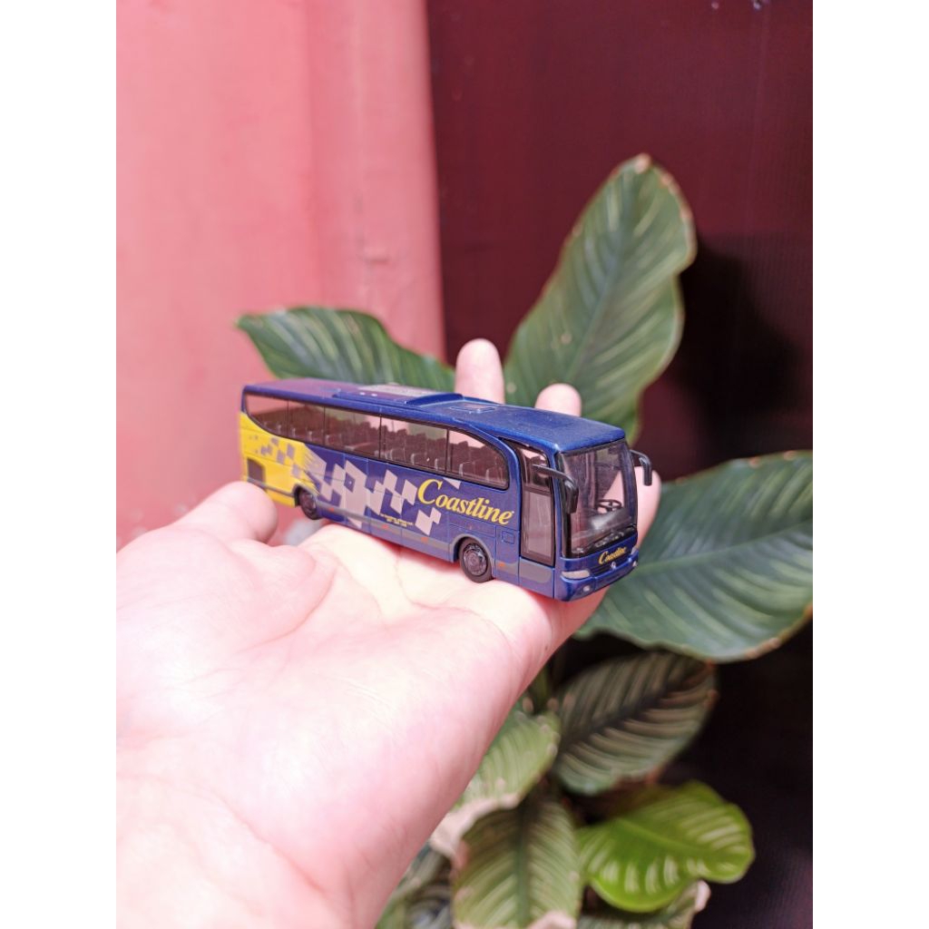 Diecast Realtoy Bus Action City Coach Bus Coastline Ban Karet 1/87 Loose No Box