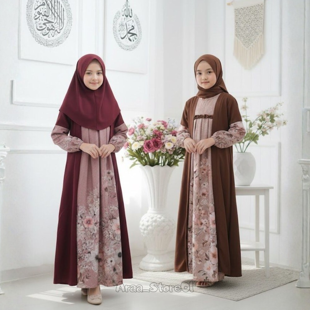 Gamis Anak Tunik Tpa Longdress S M L Xl Xxl Ngaji Dres Kid Gamiss Roq Bocah Gemis Baju Kurung Hamis 