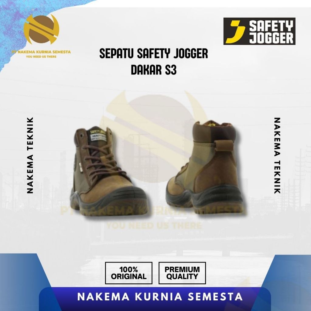 SEPATU JOGGER DAKAR S3 BROWN, 100% ORIGINAL, SEPATU SAFETY JOGGER DAKAR S3