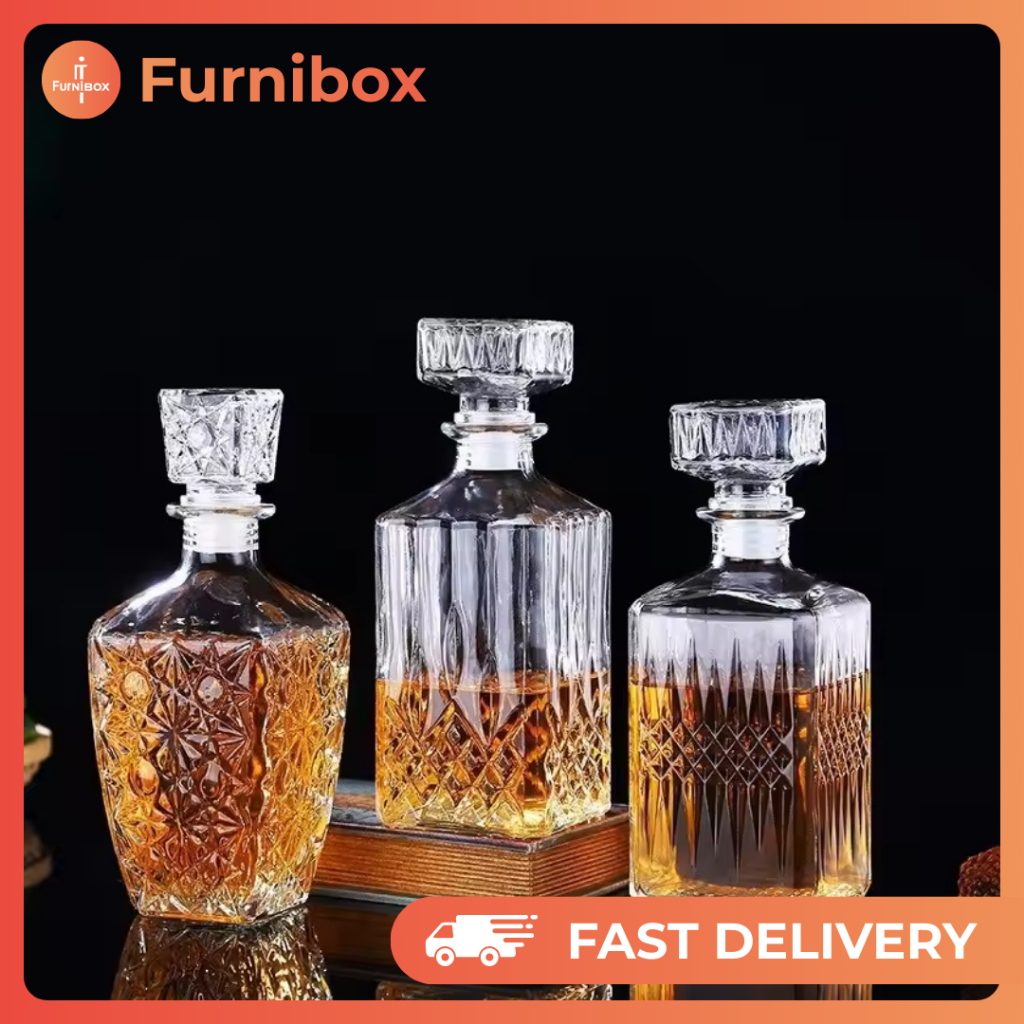 Whisky Decanter Glass Bottle Liquor Scotch Luxury 950ml