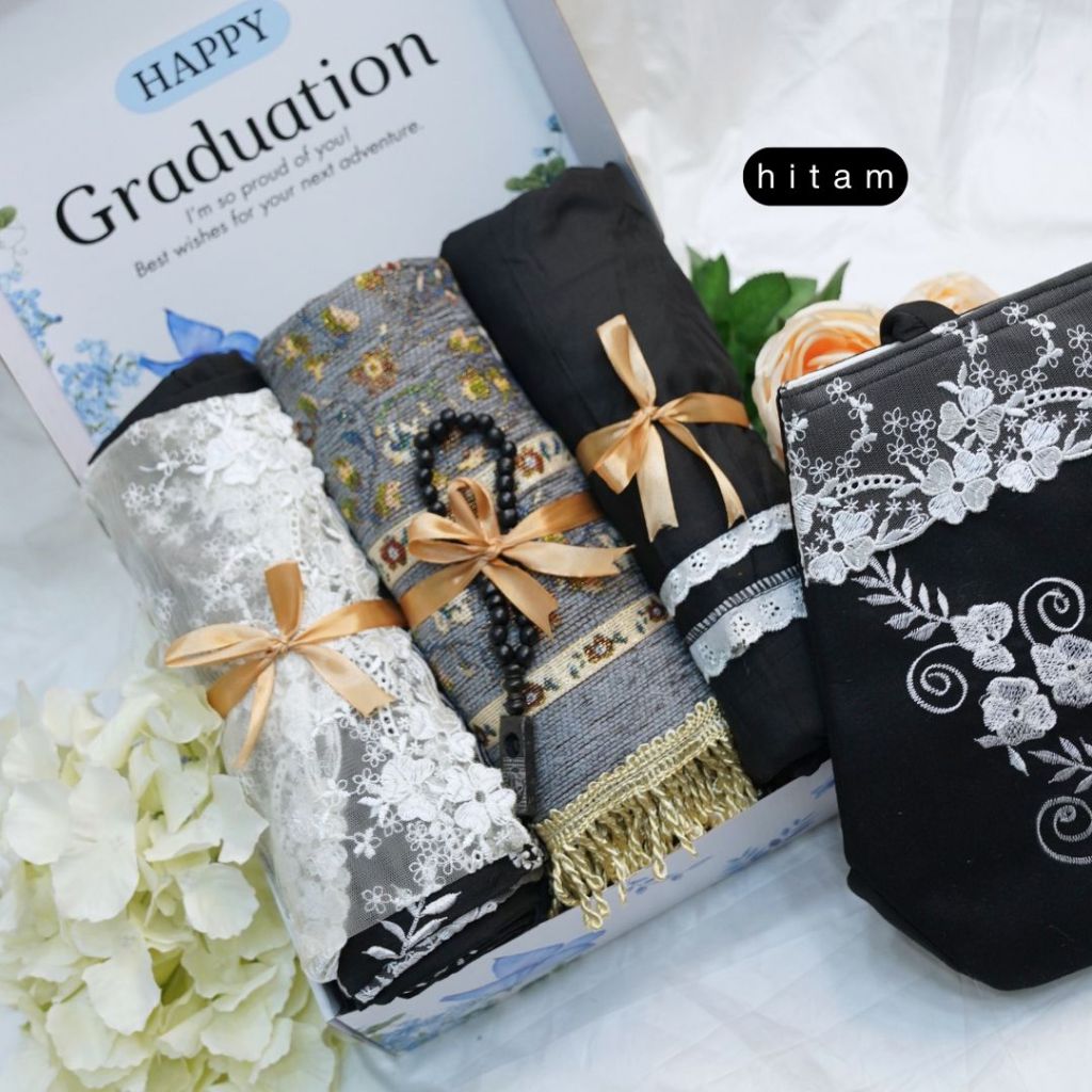 Gift by Alfauzi - Hampers Novia Mukena Sajadah Tasbih Prayer Set Hadiah Pernikahan Seserahan Kado