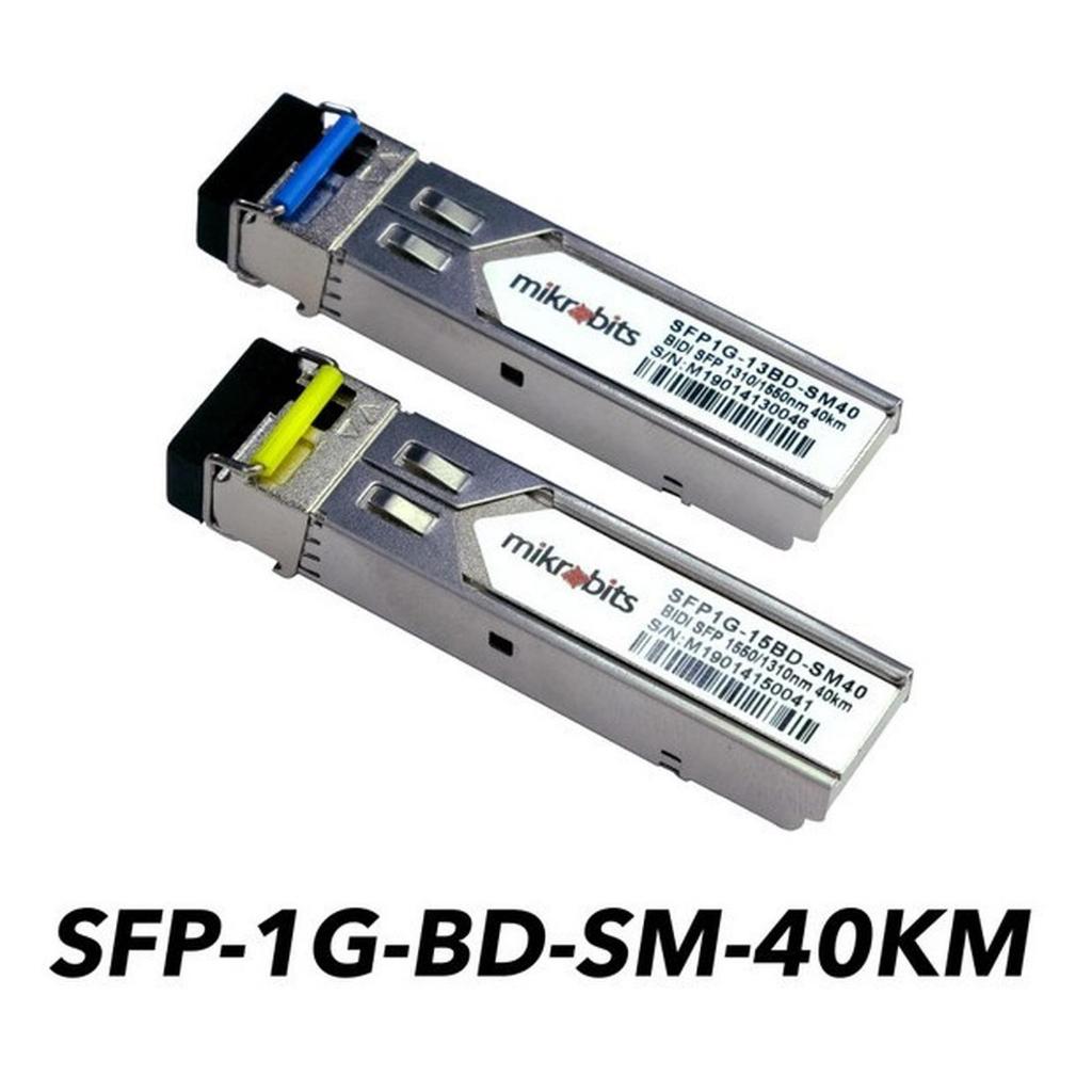 Mikrobits SFP-1G-BD-SM-40KM , 1G SFP Bidi Transceiver 40KM ( 1 pair )