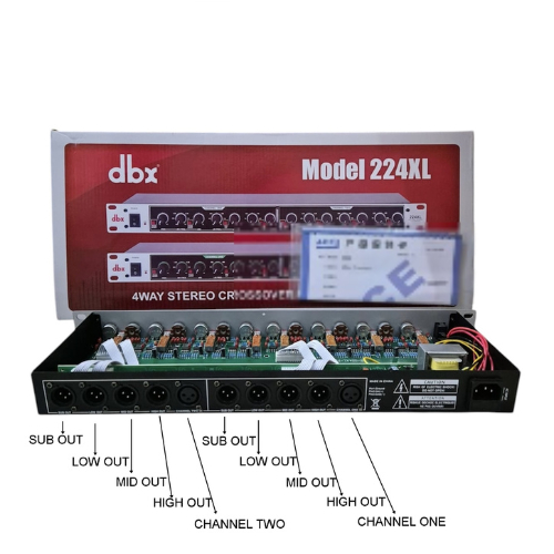 CROSSOVER DBX 224XL MACRO out SUBWOOFER / Crossover Dbx 224xl komponen Macro output Sub
