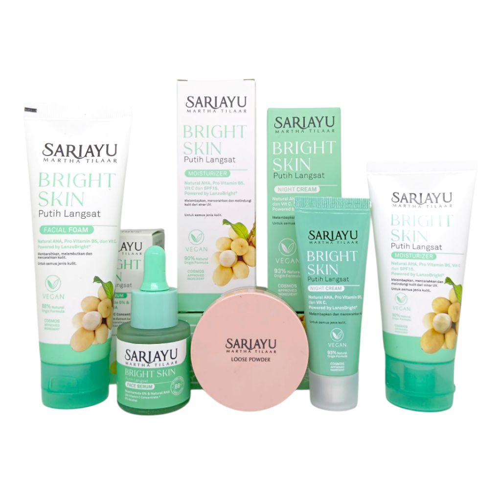 Sariayu Martha Tilaar Bright Skin Putih Langsat Paket Skincare Lengkap