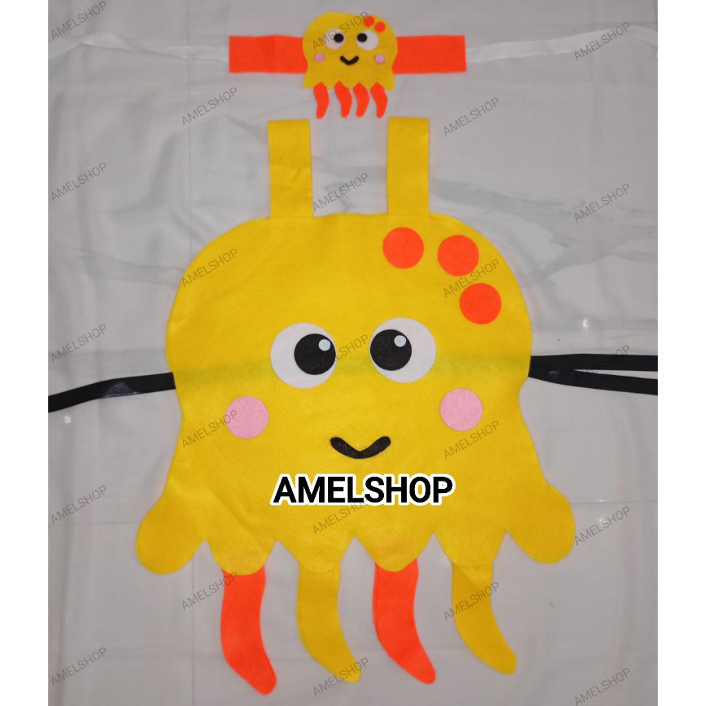 KOSTUM HEWAN LAUT UBUR-UBUR/BAJU UNIK/COSTUM KARNAVAL/KOSTUM HEWAN ANAK TK/KOSTUM JELLY FISH/KAIN FL
