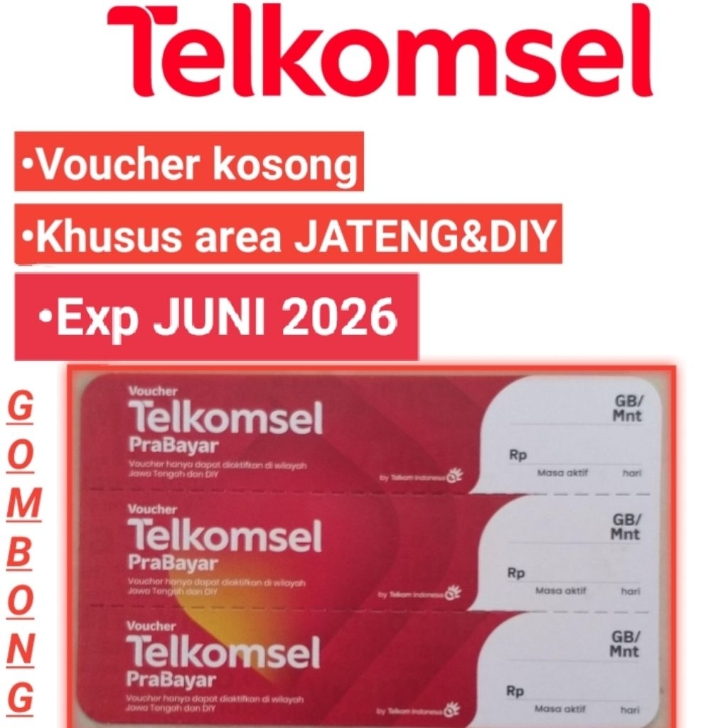 Voucher Telkomsel kosong khusus Jateng&DIY exp juni 2026