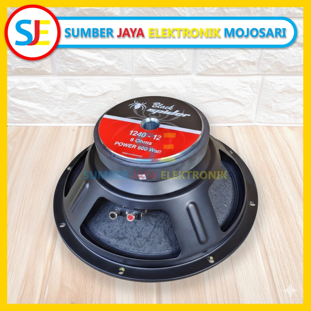 Speaker Black Spider 1240 / Speaker Komponen 12 inch Fullrange Black Spider 1240