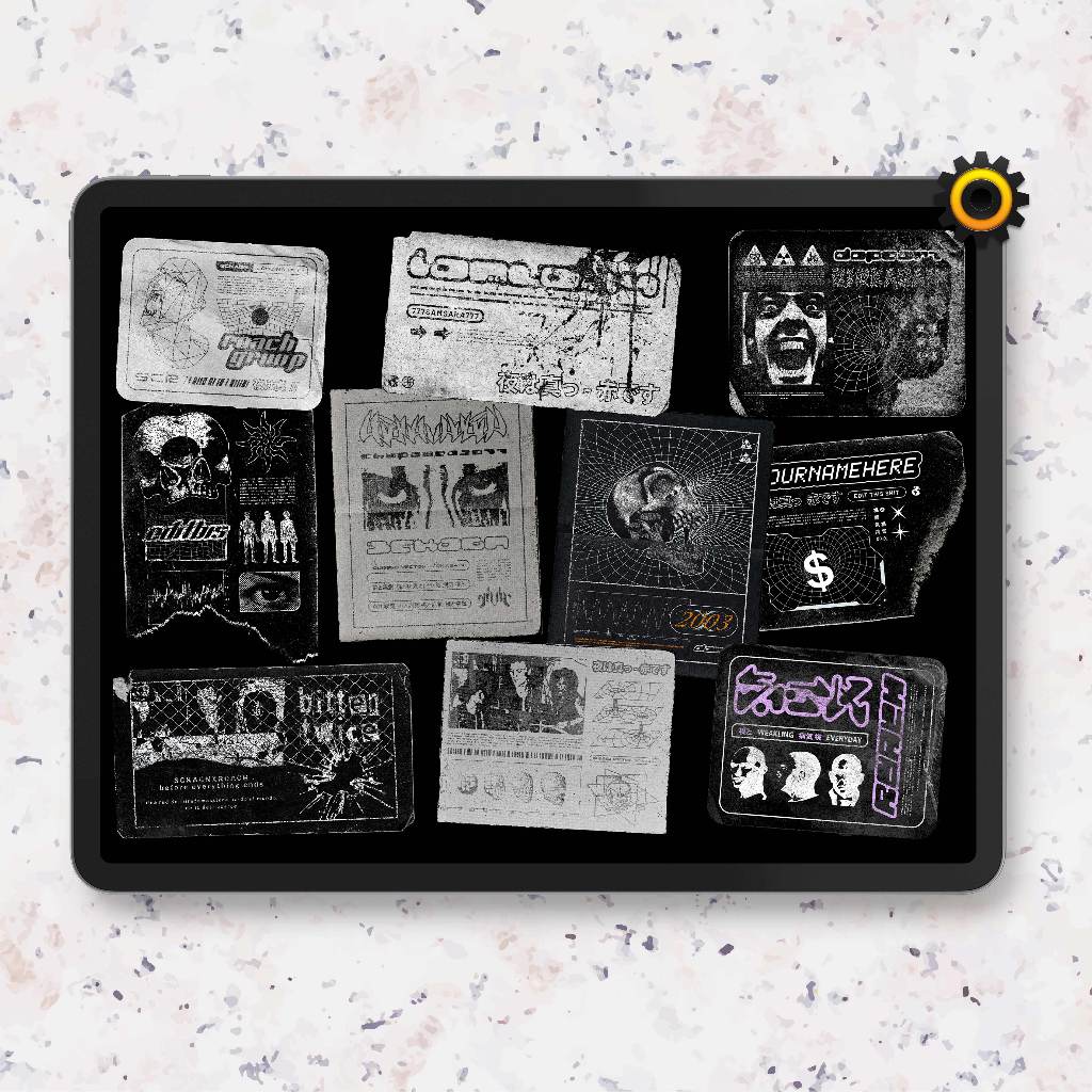 Photoshop Template - Stickers Mockup 2022 Full