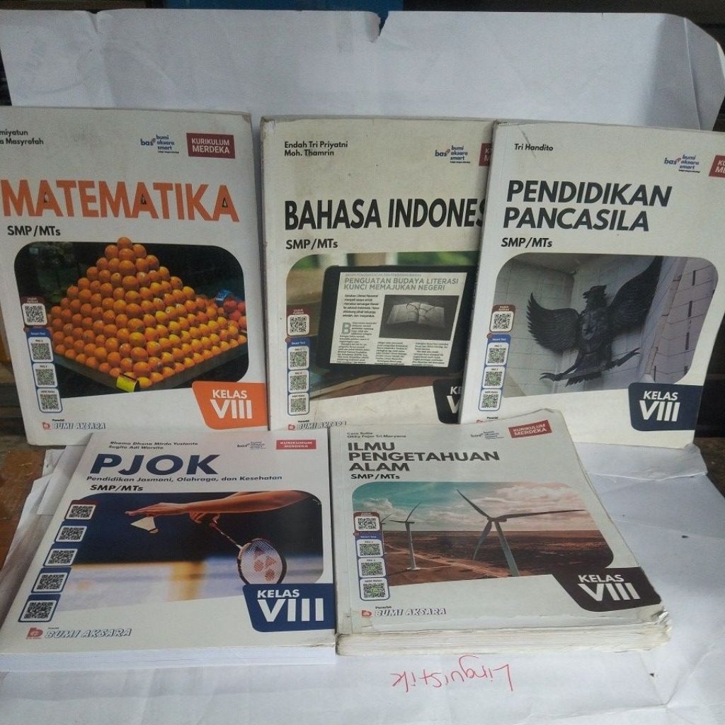 Buku Paket Bumi aksara Matematika, Bahasa Indonesia, Pendidikan Pancasila, PJOK, IPA(Ilmu Pengetahua