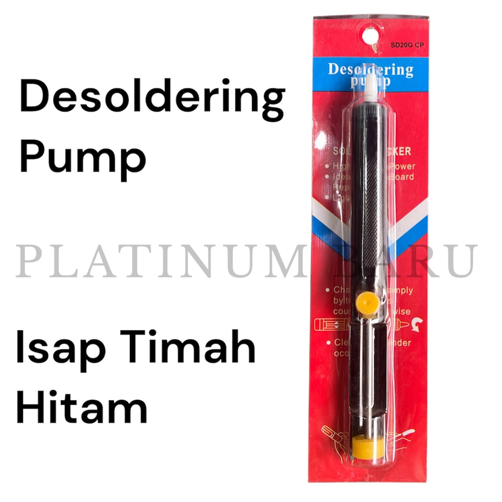 Isap Timah Hitam / Sedotan Timah Hitam / Desoldering Pump Hitam / Alat Sedot Timah Hitam / Desolderi