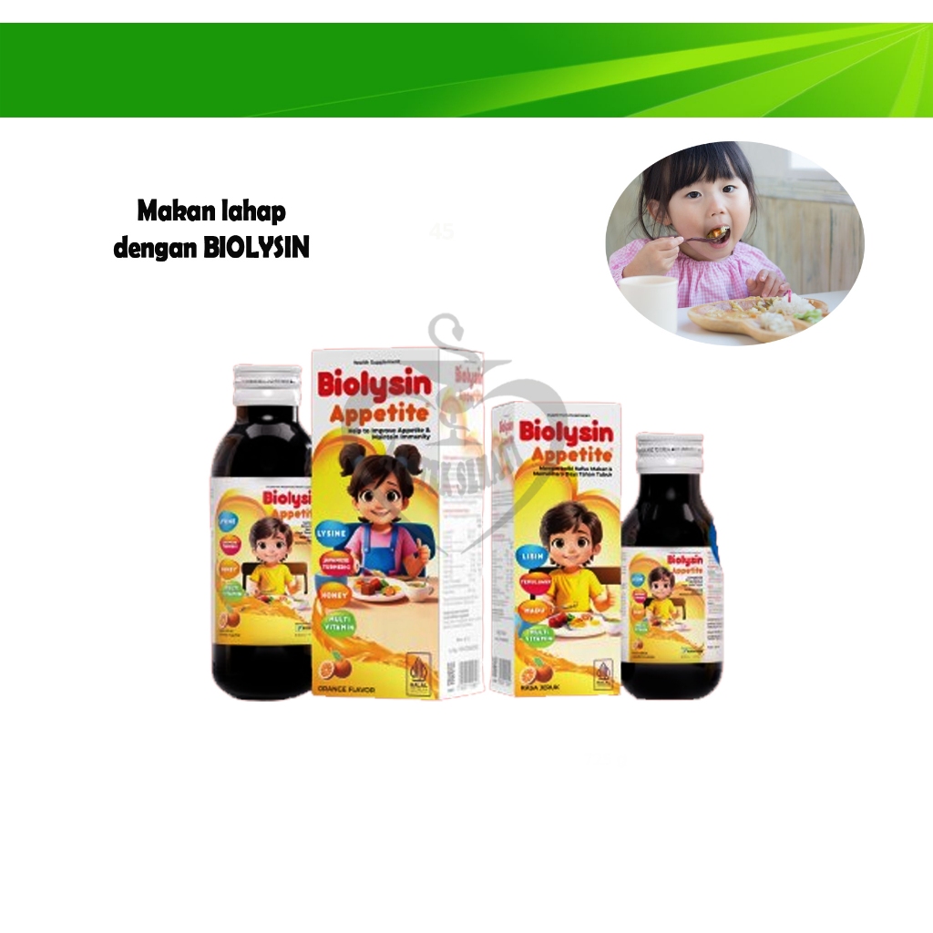 AMPUH BIOLYSIN SIRUP 100ML VITAMIN NAFSU MAKAN ANAK