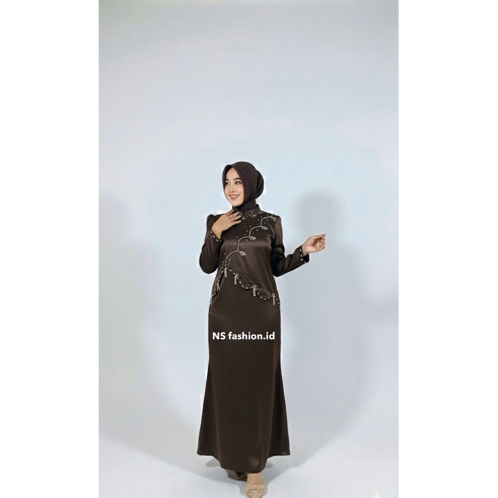 Drees Aluna Model Terbaru Baju Wanita Model simple Mewah Elegan Cocok buat acara Lamaran Lebaran Bri