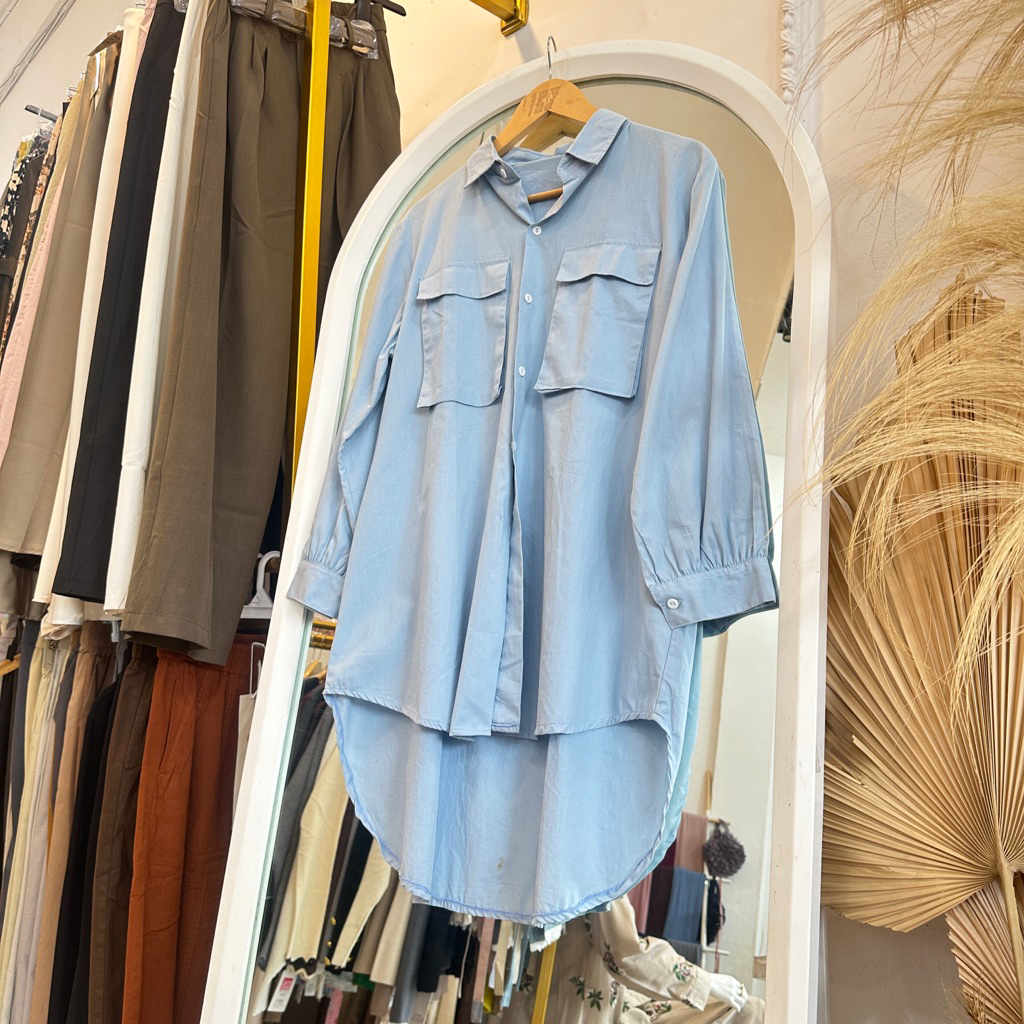 Kemeja Soft Blue