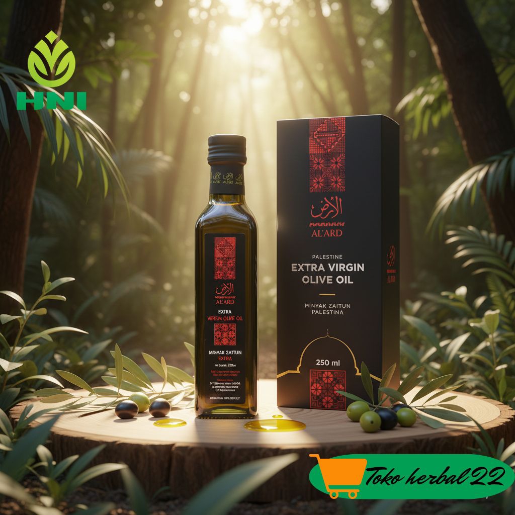 Minyak Zaitun Al Ard HNI 250ml Extra Virgin Asli Palestina BPOM Halal | Zaitun EVOO Terbaik