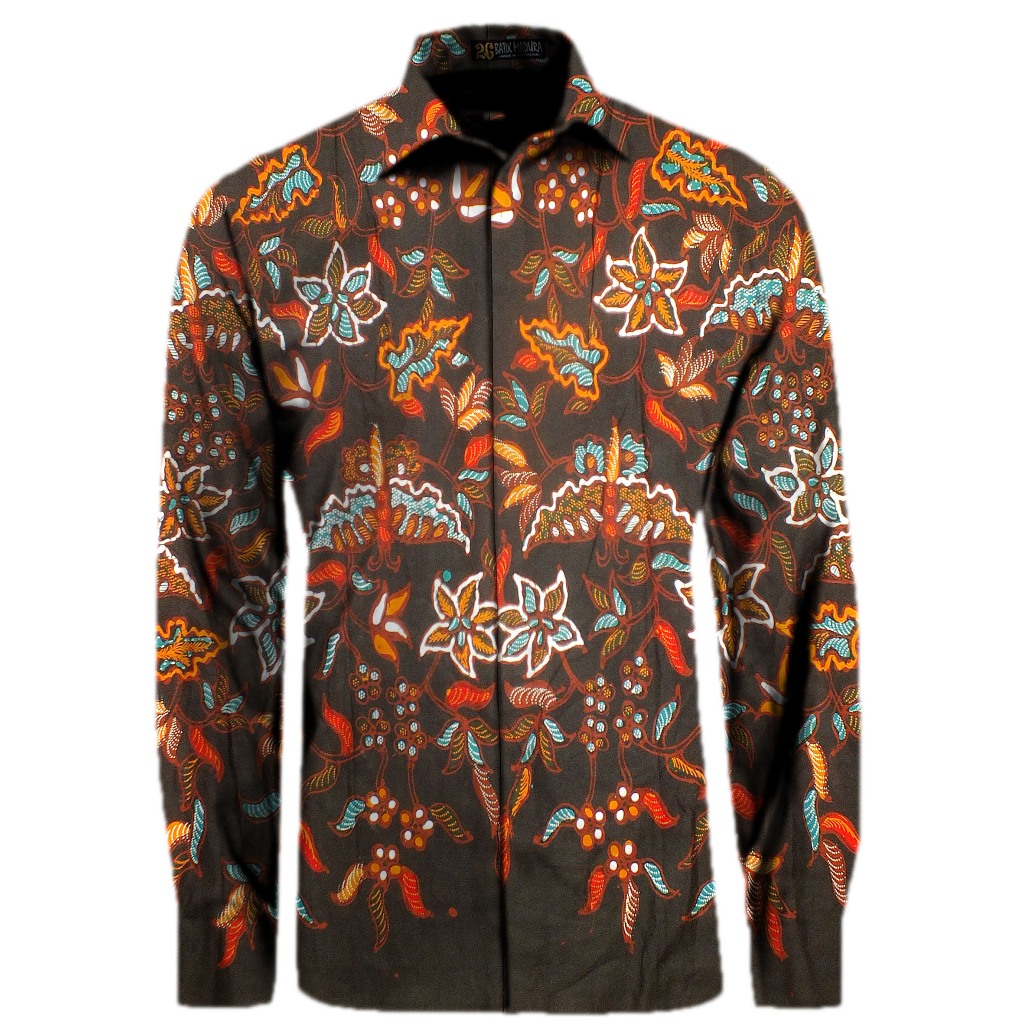 Kemeja Batik Tulis Madura Hem Batik Pria Lengan Panjang JP77