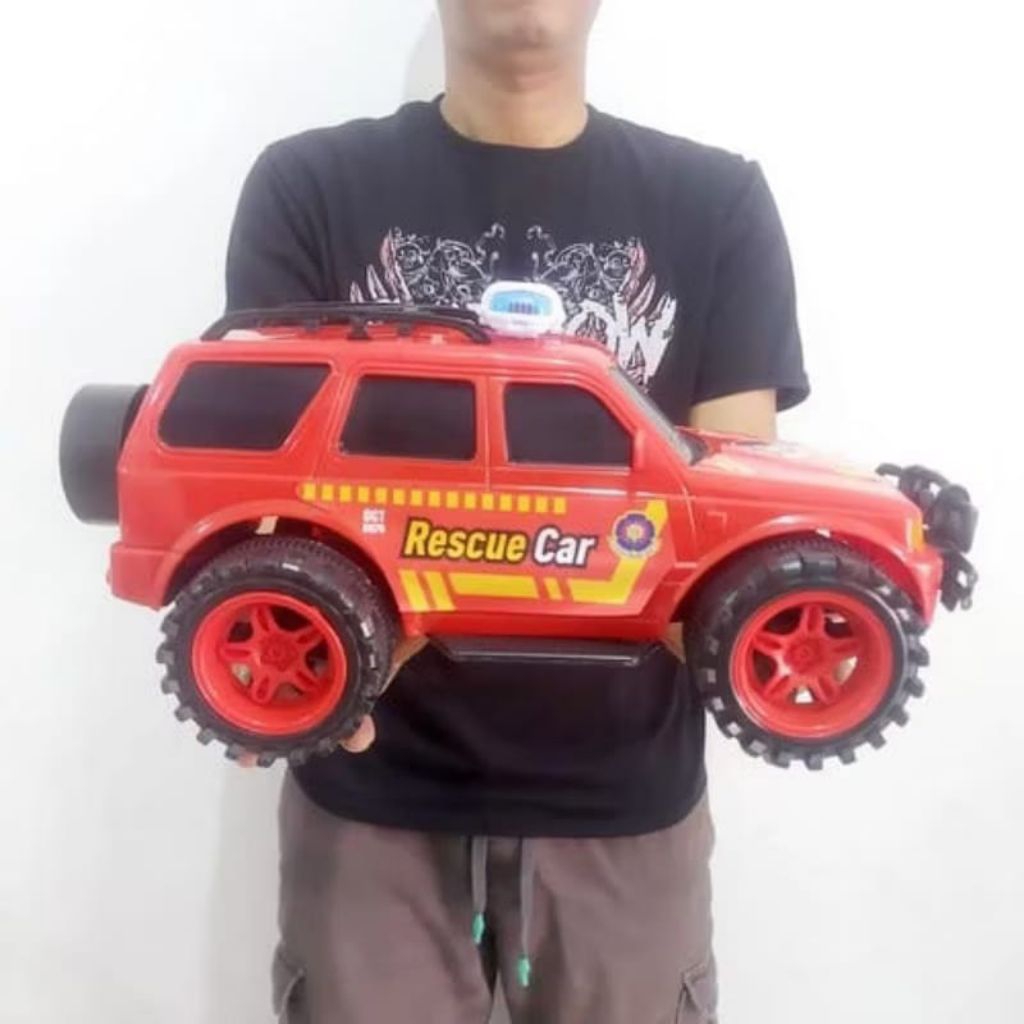 Mainan Mobil Rescue Car Jumbo - Mobilan Pemadam Kebakaran Besar Hadiah Anak Laki Cowok