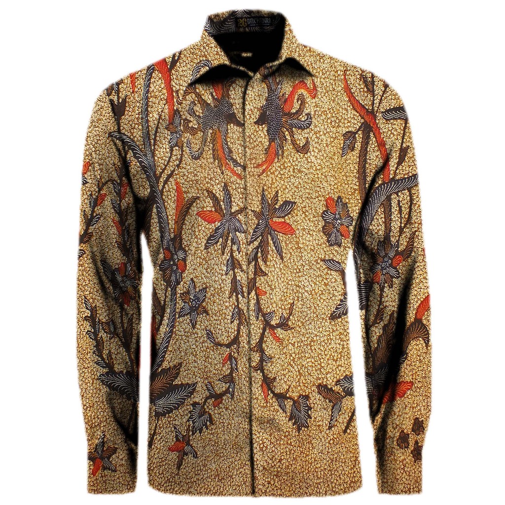 Kemeja Batik Tulis Madura Hem Batik Pria Lengan Panjang  KP126