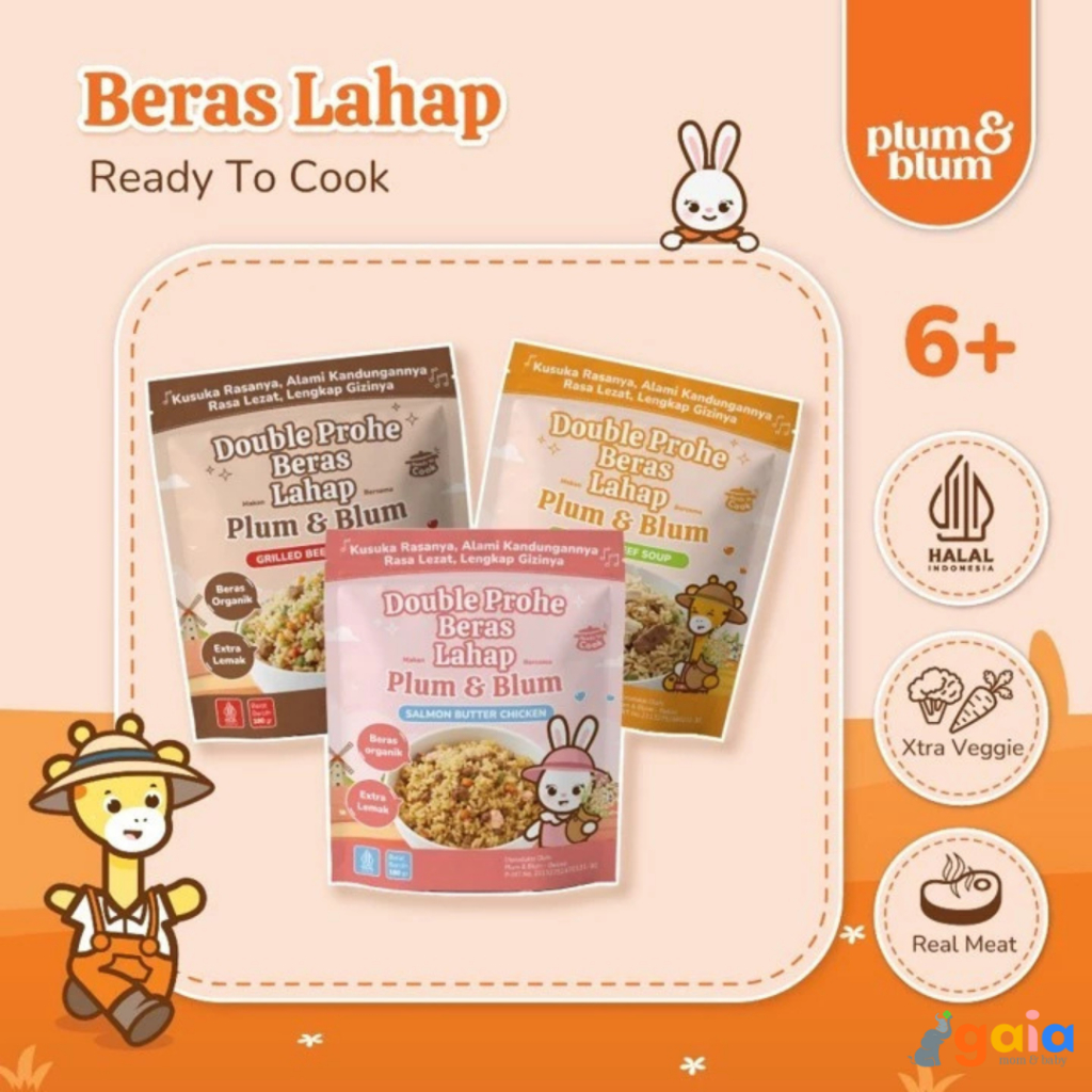 Plum & Blum Beras Lahap Double Prohe | Beras MPASI Organik