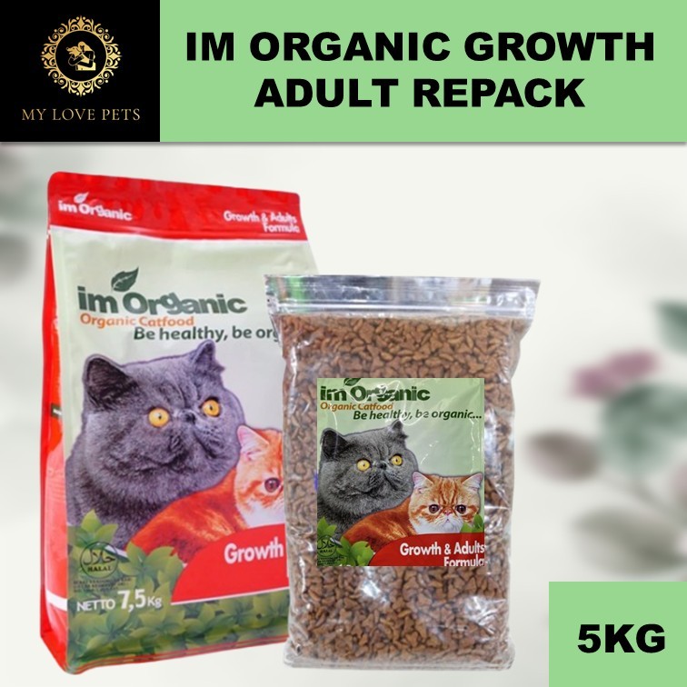 IM ORGANIC Growth & Adult REPACK 5kg - Makanan Kucing Kering im organic