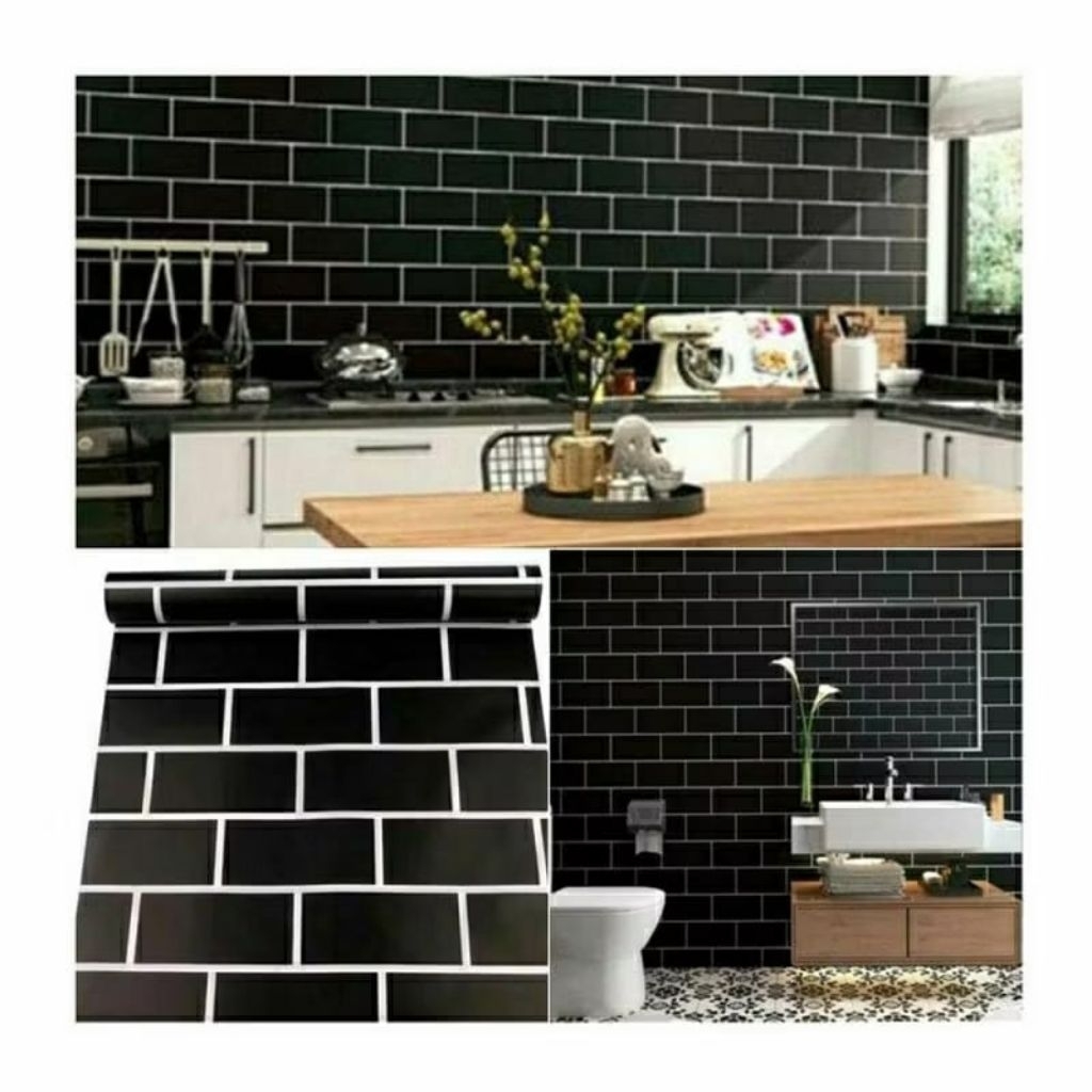 Wallpaper dinding motif bata moderen dan terbaru