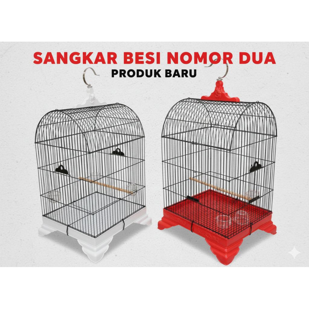 Sangkar kotak besi jumbo ukuran nomor 2 buat kacer cucak ijo kenari jalak dll