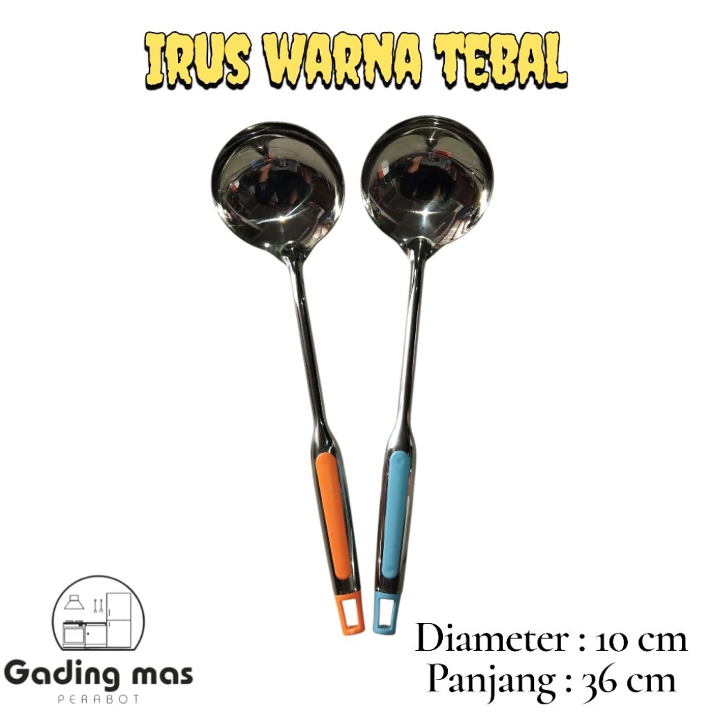 IRUS STAINLESS GAGANG WARNA TEBAL