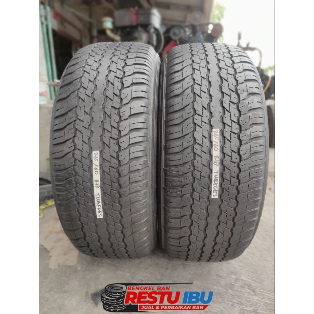 1 Pasang Ban Tubeles Dunlop Grandtrek AT25 265/60 R18 For Pajero Sport